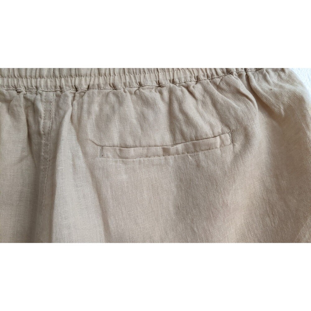 NEW~QUINCE Women's 100% European Linen Shorts in "Driftwood" Beige Large - Picture 10 of 13